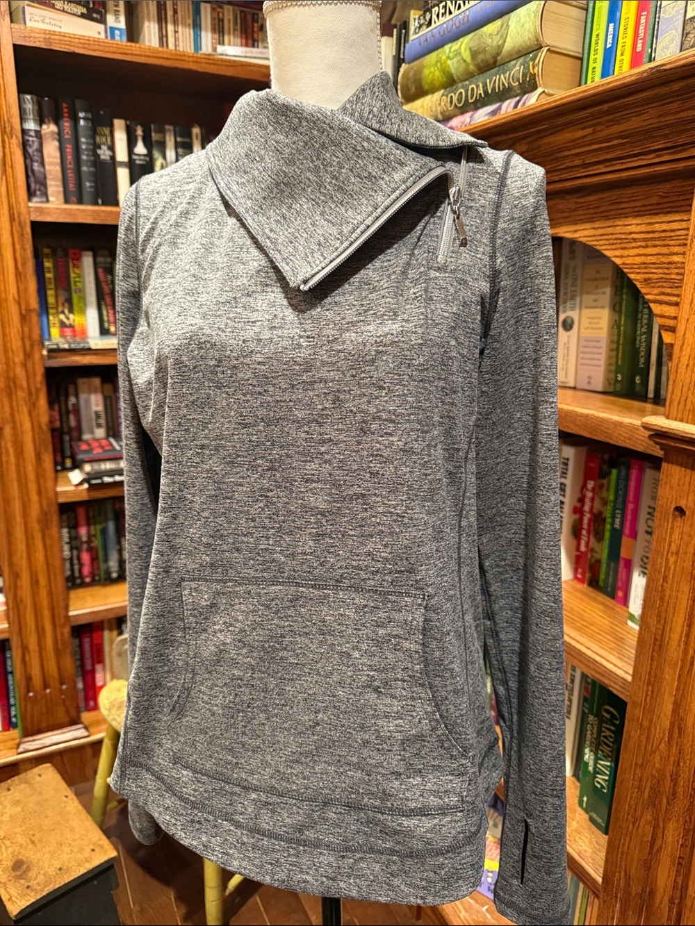 JoFit Heather Gray Zip-Up Pullover. Like new